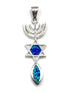 Sterling Silver With Opal Grafted In Pendant